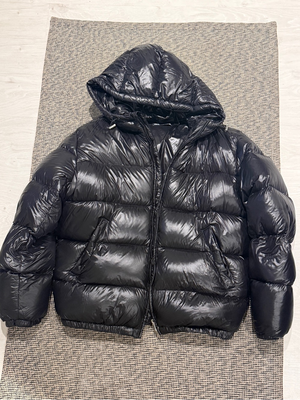 Black Hooded Puffer Jacket